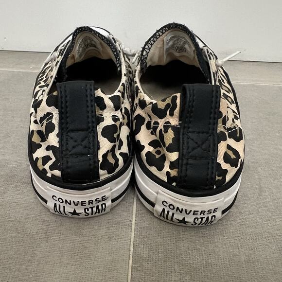 Converse Chuck Taylor All Star Shoreline Womens 7 Cheetah Print Slip On Shoes - Picture 4 of 7